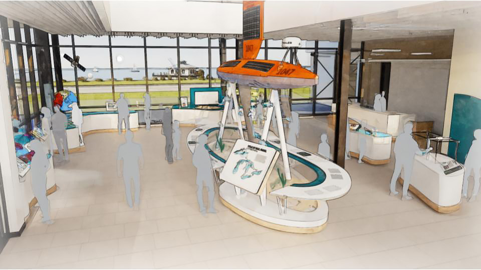 Artist's rendering of the first floor lobby